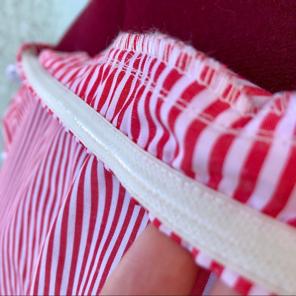 Do+Be Striped Off Shoulder Bow Tied Sleeves Blouse - Picture 10 of 12